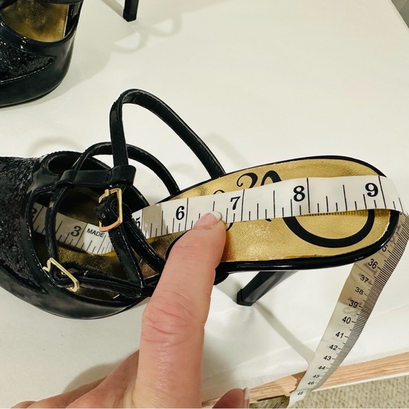 VOGUE 4” PATENT WITH SPARKLE TOE AREA HIGH HEEL STILETTO SHOES GREAT CONDITION - Picture 10 of 10